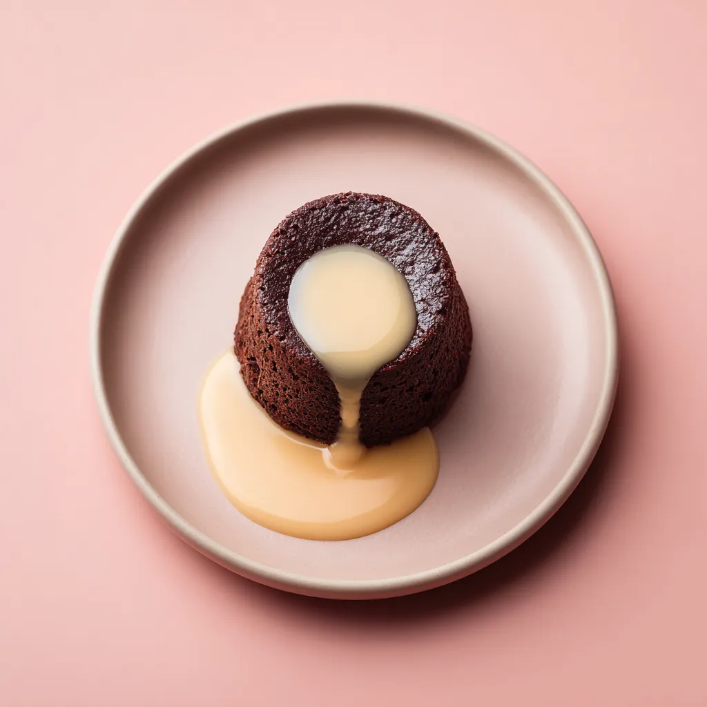 Fondant au chocolat et sauce anglaise