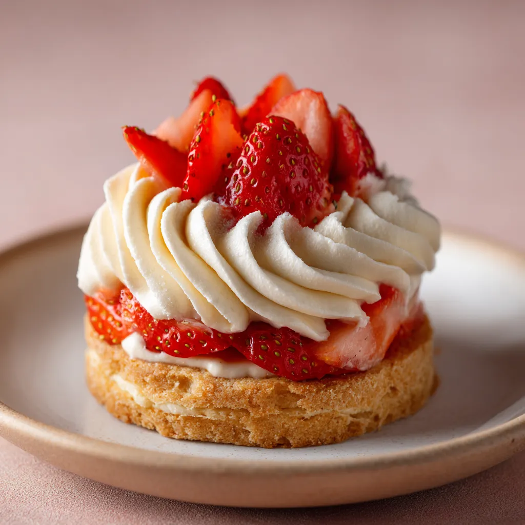 Sablé breton et sa chantilly mascarpone et fraise